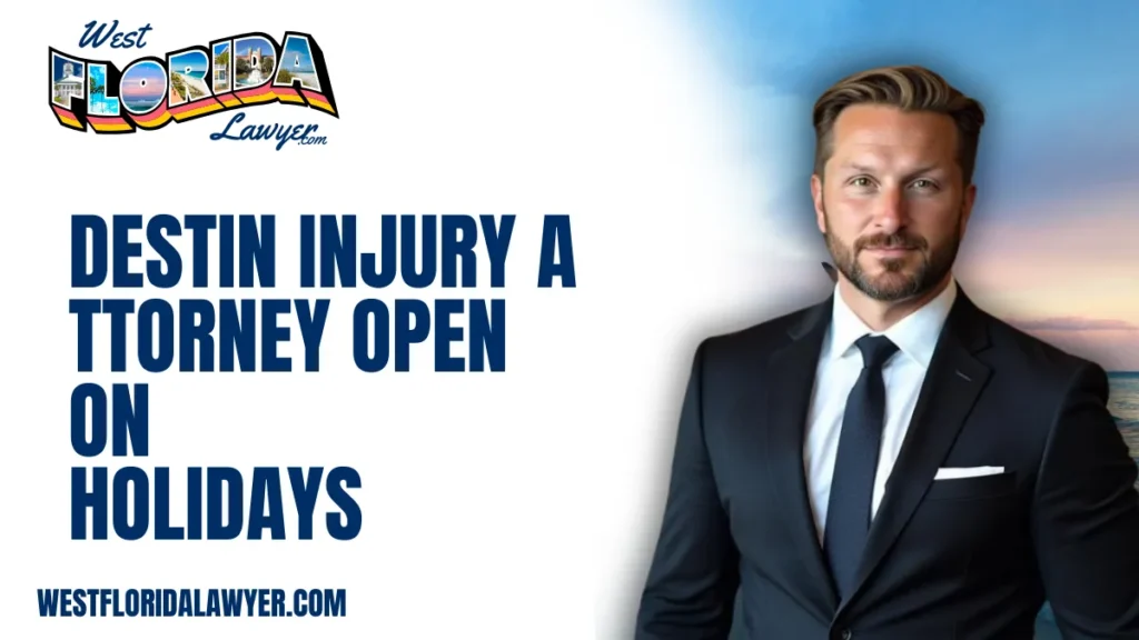 When accidents happen unexpectedly, having access to a Destin injury attorney open on holidays is essential to protect your rights and secure the compensation you deserve. At West Florida Lawyer, we know that personal injuries do not pause for holidays, weekends, or after-hours. That is why our firm remains open and fully operational during all holidays—ensuring our clients in Destin receive timely, expert legal assistance whenever they need it.