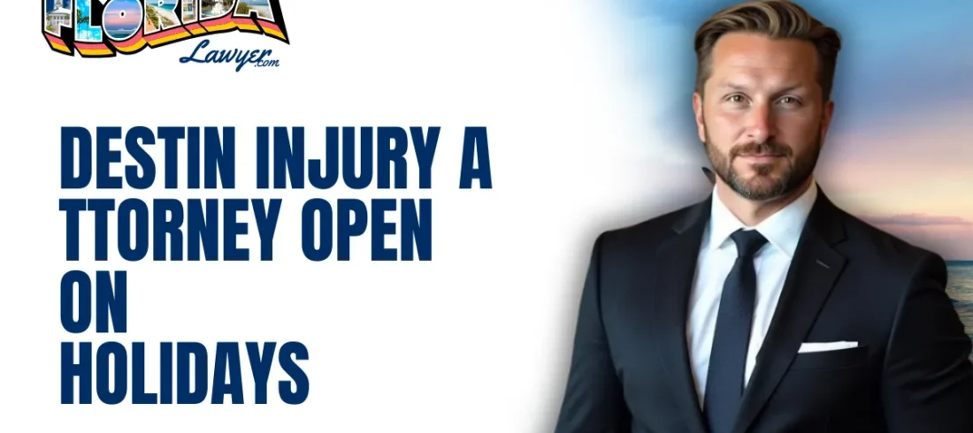 When accidents happen unexpectedly, having access to a Destin injury attorney open on holidays is essential to protect your rights and secure the compensation you deserve. At West Florida Lawyer, we know that personal injuries do not pause for holidays, weekends, or after-hours. That is why our firm remains open and fully operational during all holidays—ensuring our clients in Destin receive timely, expert legal assistance whenever they need it.