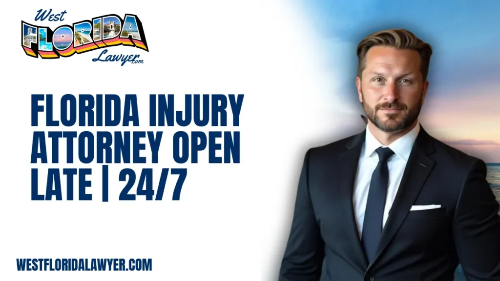 When an accident or injury occurs, waiting for regular business hours to seek legal help can cost you dearly. At West Florida Lawyer, we know that emergencies happen at all hours, which is why we provide a Florida injury attorney open late service—available 24/7 to protect your rights when you need it most. If you have been injured in Florida, don’t wait. Contact us immediately to get expert legal support any time, day or night.
