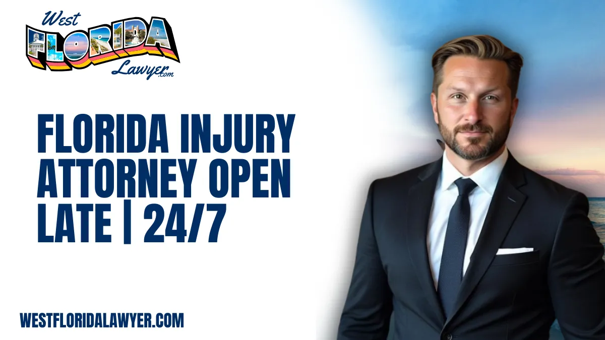 When an accident or injury occurs, waiting for regular business hours to seek legal help can cost you dearly. At West Florida Lawyer, we know that emergencies happen at all hours, which is why we provide a Florida injury attorney open late service—available 24/7 to protect your rights when you need it most. If you have been injured in Florida, don’t wait. Contact us immediately to get expert legal support any time, day or night.