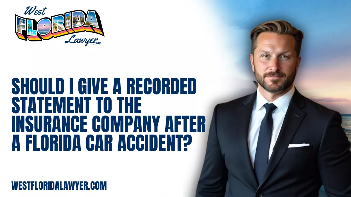 After a car accident in the Florida Panhandle, it is common to receive a call from an insurance adjuster within hours—or even minutes—of the crash. One of the first things they may request is a recorded statement.